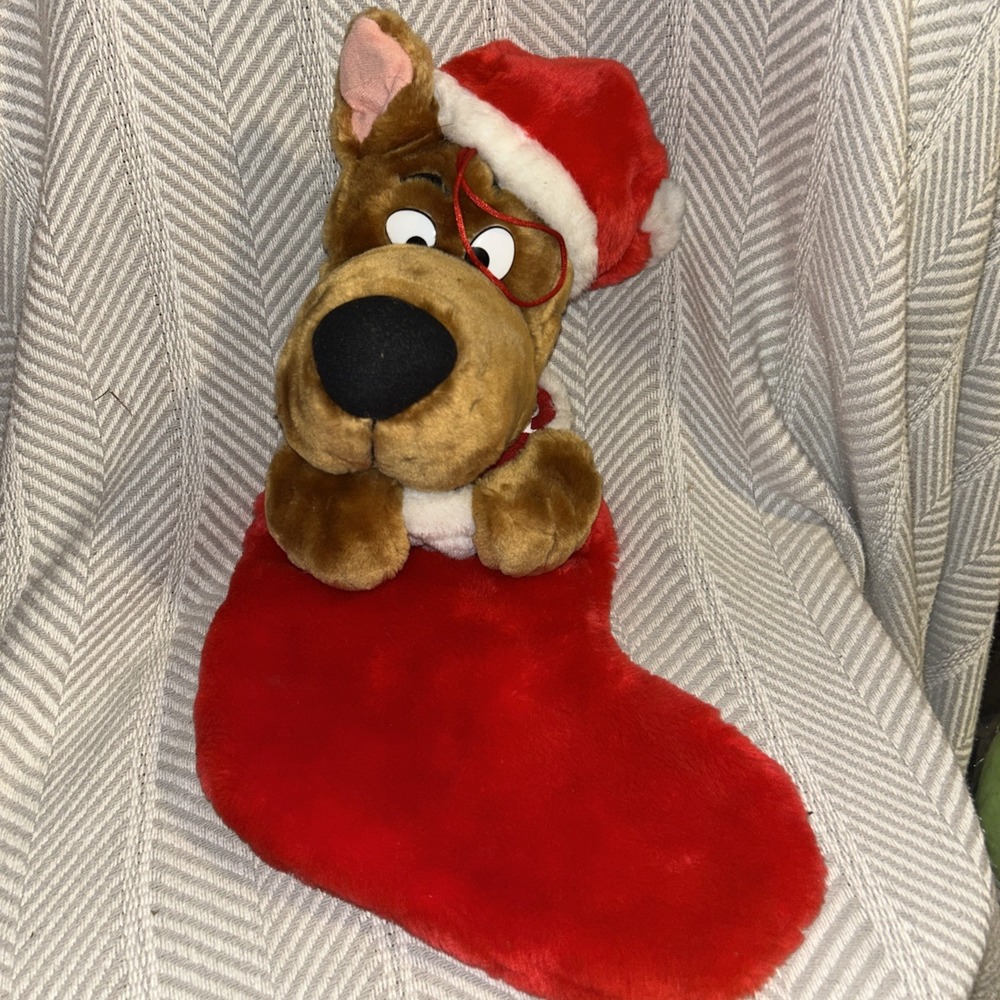 Gemmy Christmas Scooby‎ Doo Singing Stocking Plush No Movement J6